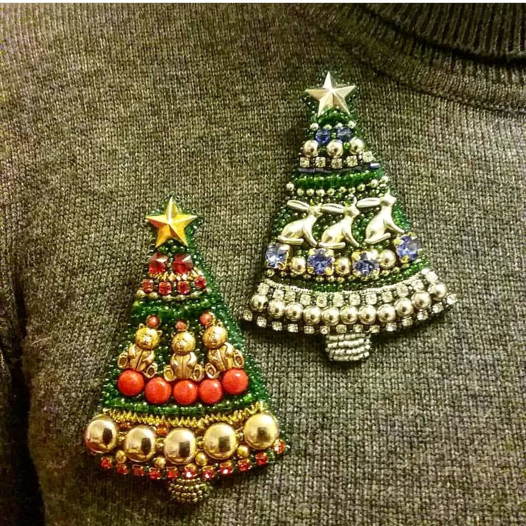 Бисерные елочные шары