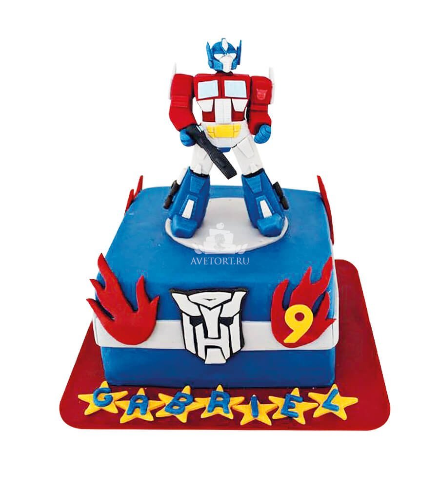 Торт с роботом для мальчика