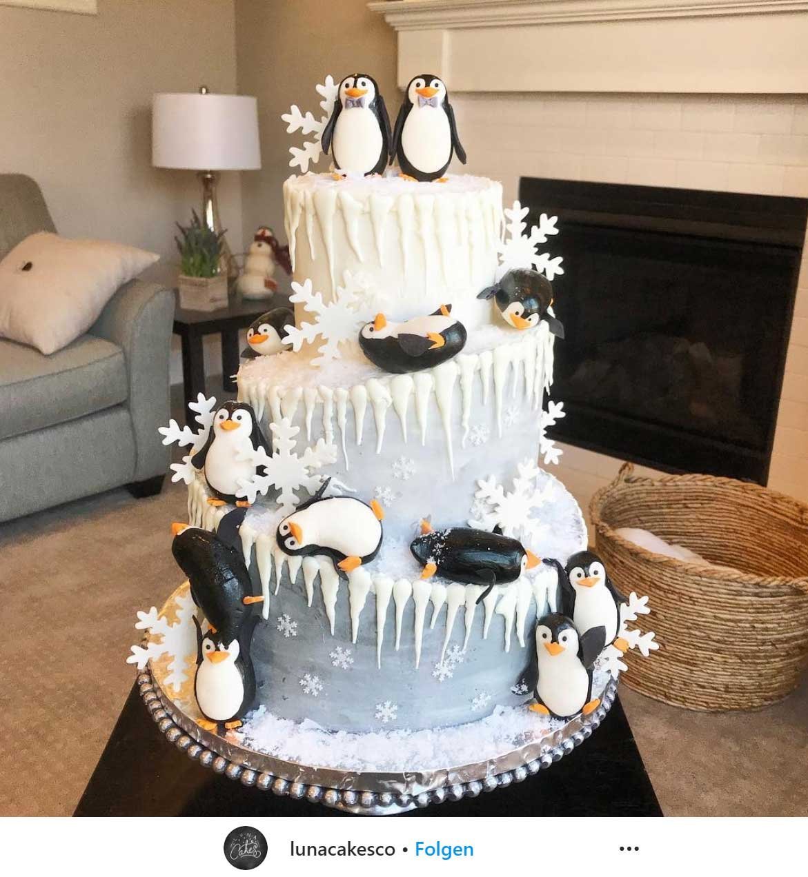 Бенто торт с пингвином