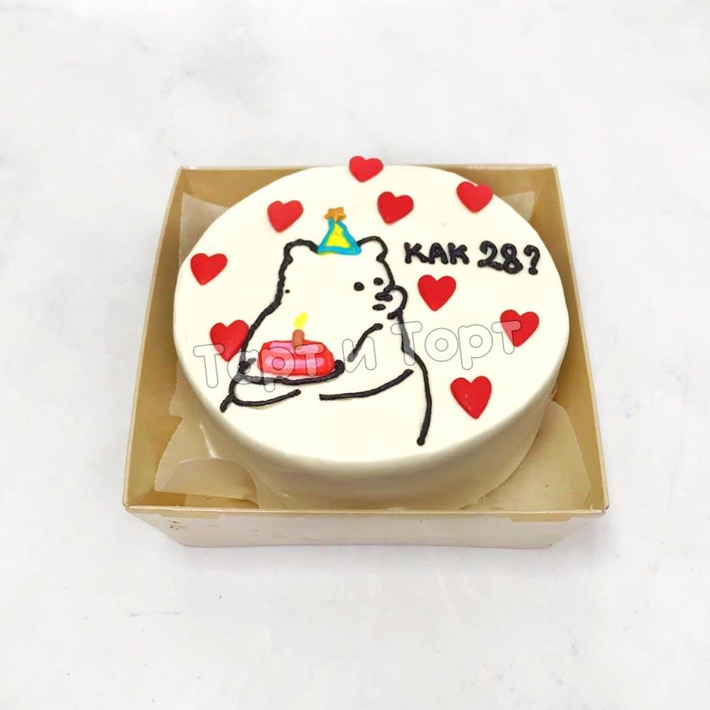 Бенто торт с надписью