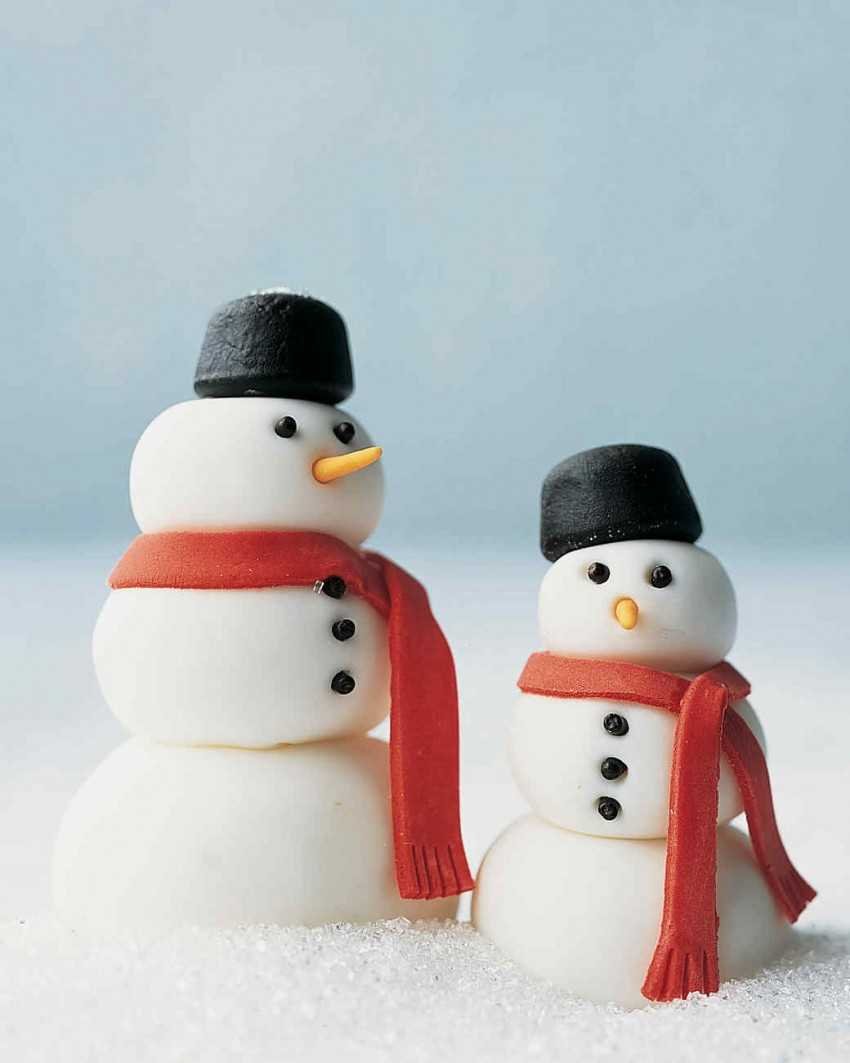 Снеговик пластилин