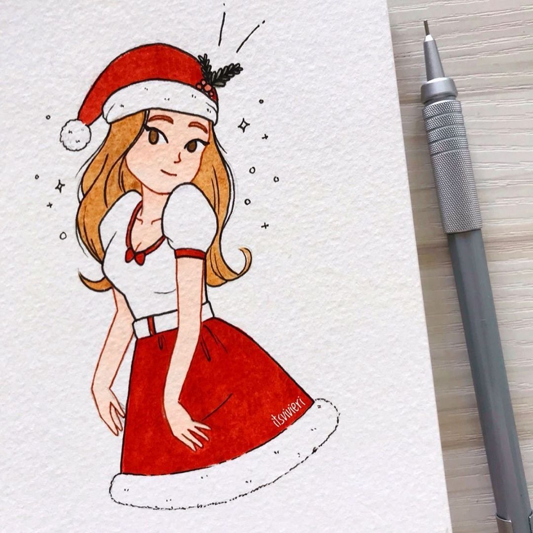 Снеговик рисунок