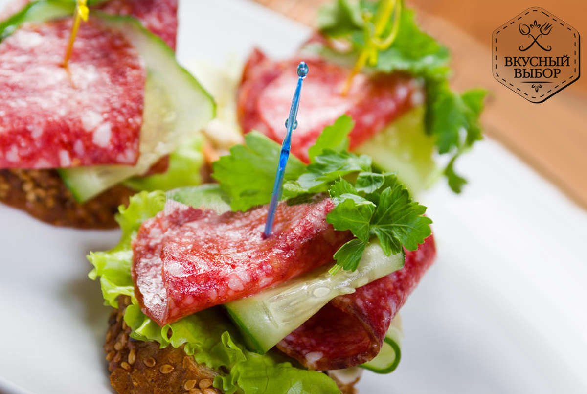 Канапе с салями