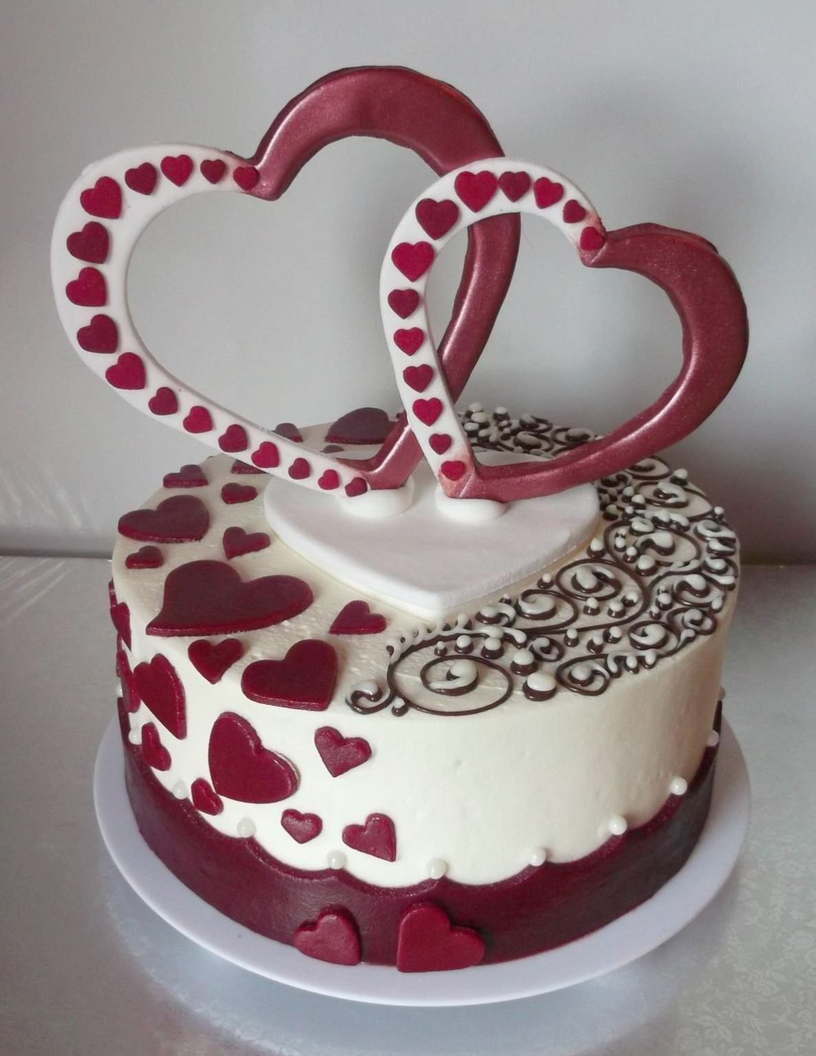 Оформление торта на годовщину свадьбы