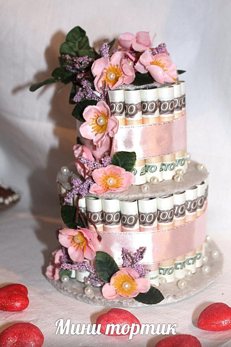 Торт из пятитысячных купюр