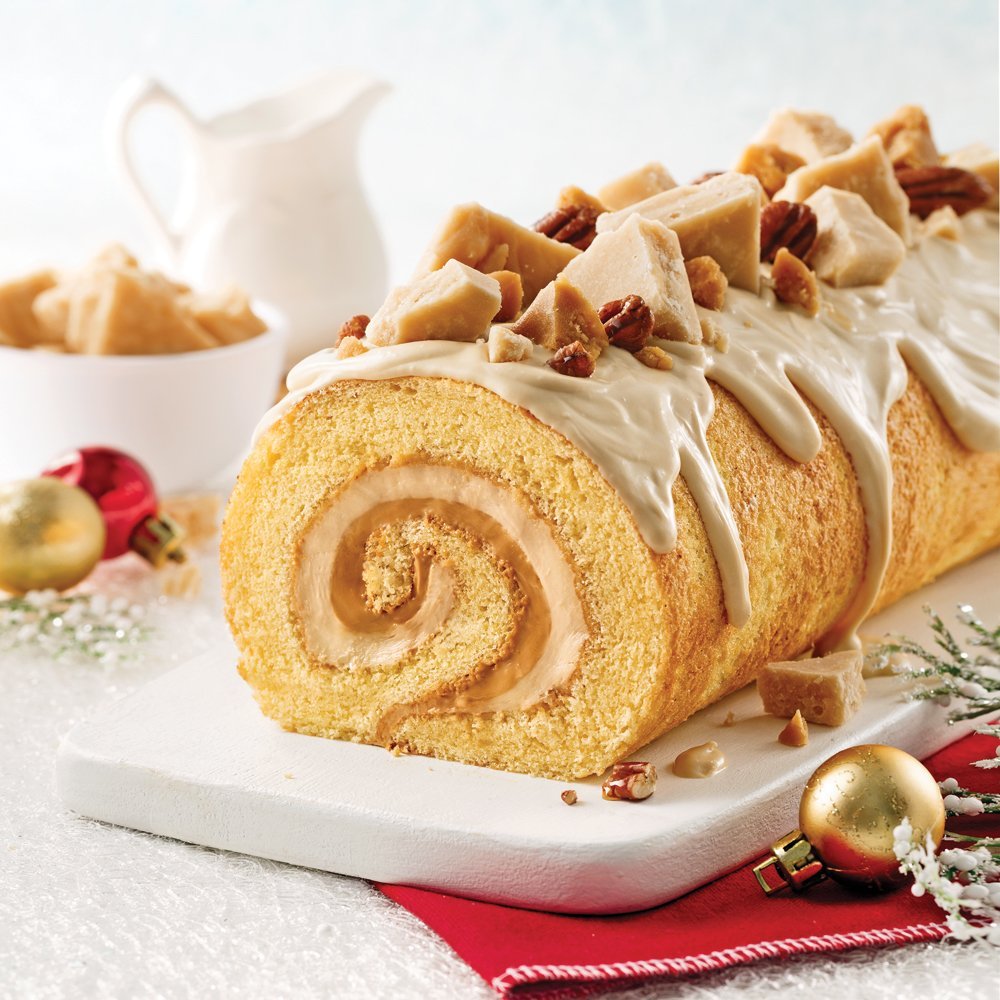 Украшение рулета бисквитного