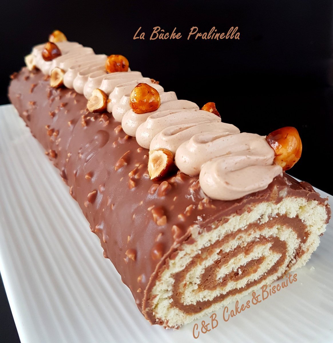 Украшение рулета бисквитного