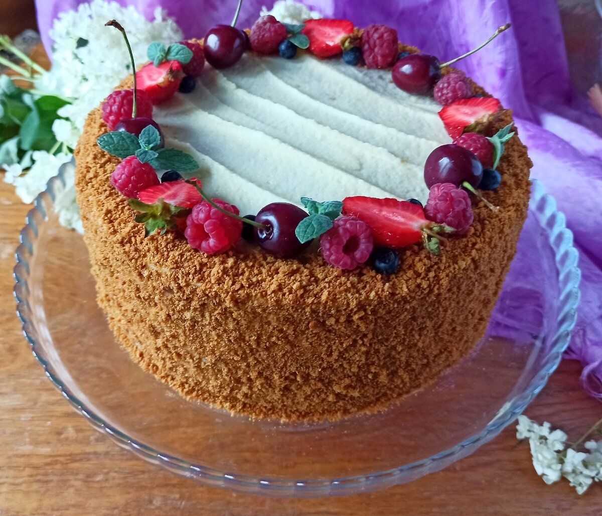 Украсить торт Наполеон