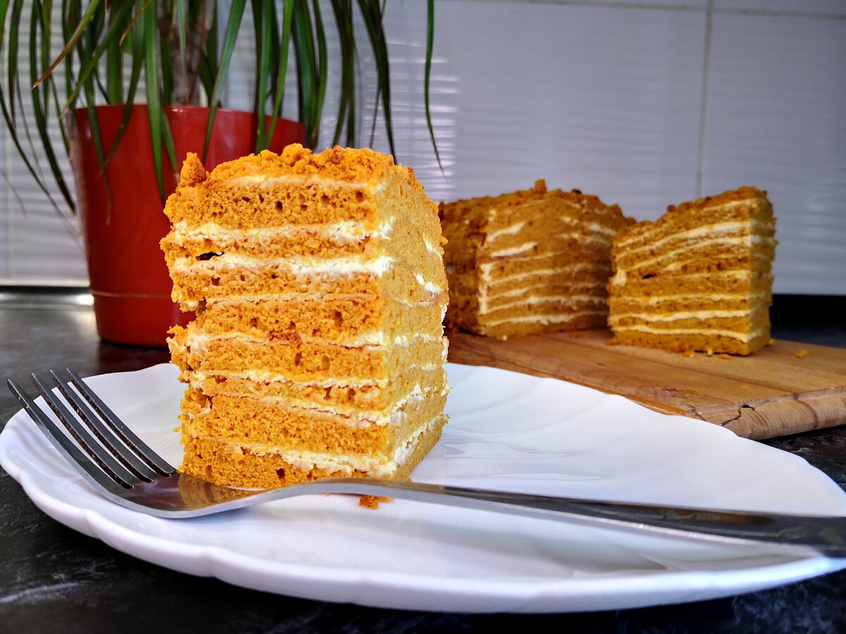 Торт нежность медовый