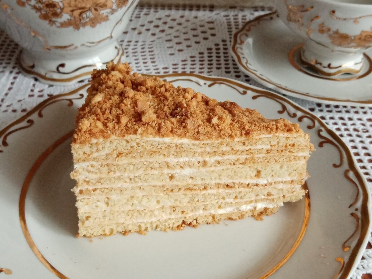 Медовик без раскатки за 30 минут