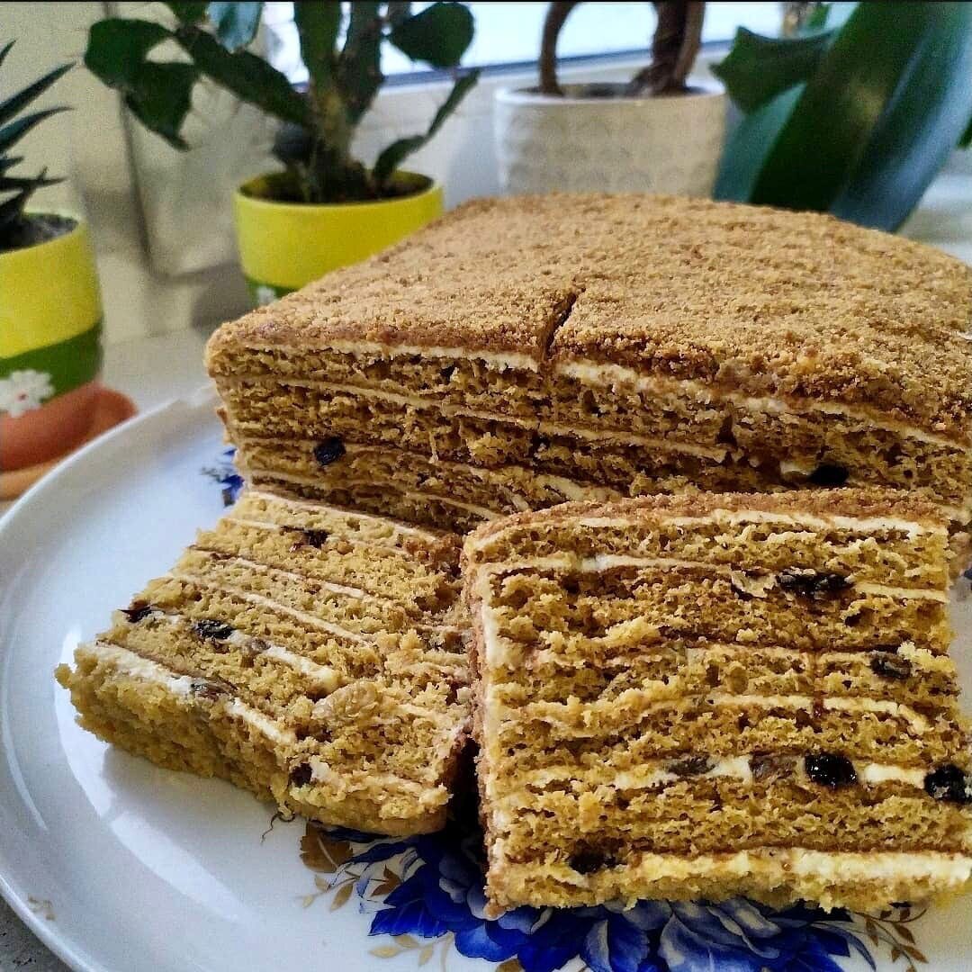 Быстрый торт медовик без раскатки