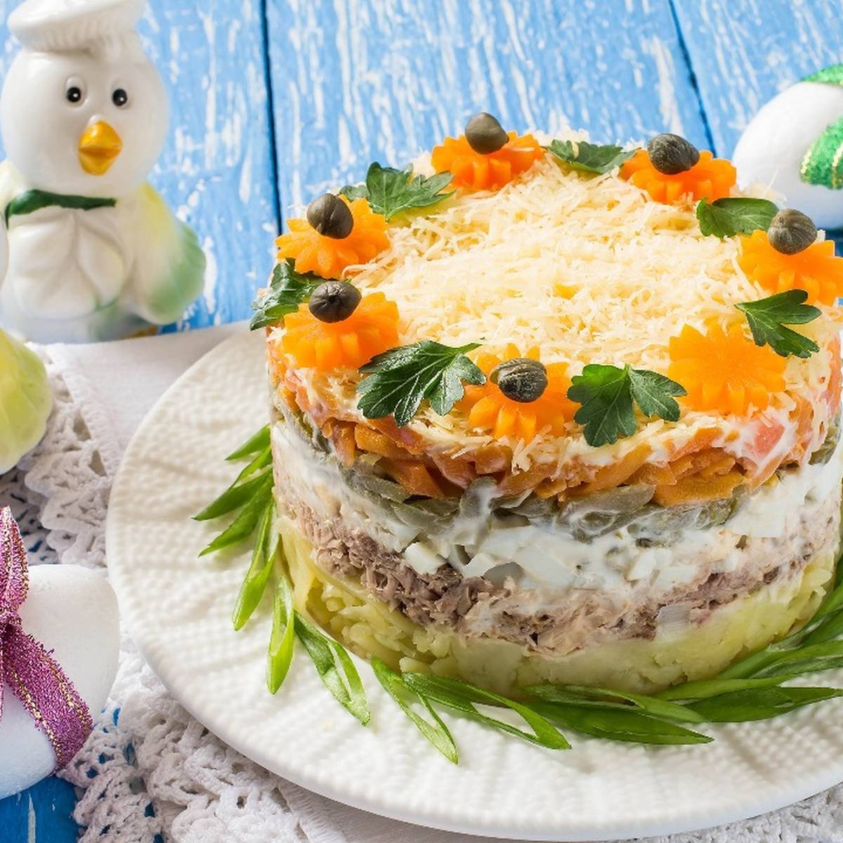 Салатик с селёдкой