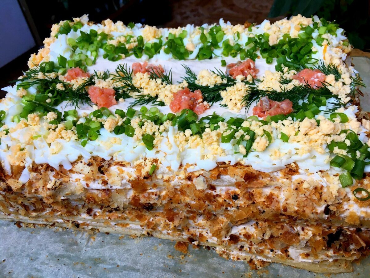 Мимоза с печенью трески