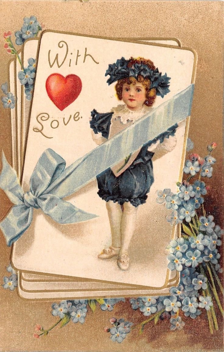 Старинные открытки валентинки