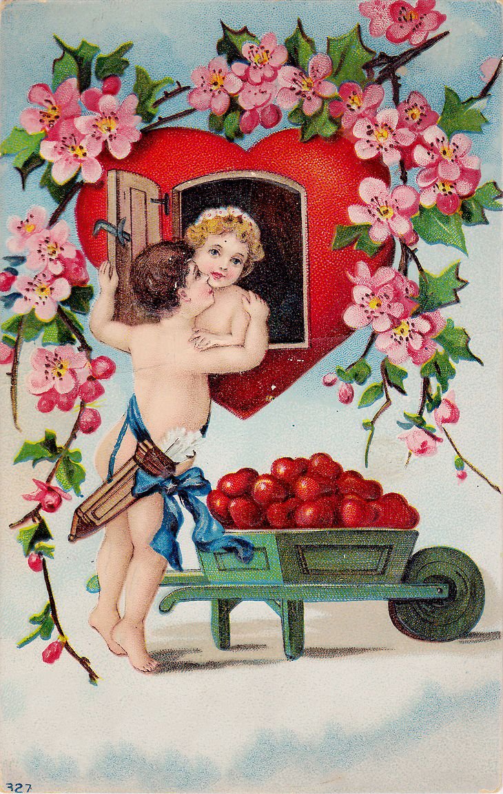 Валентинки ретро открытки