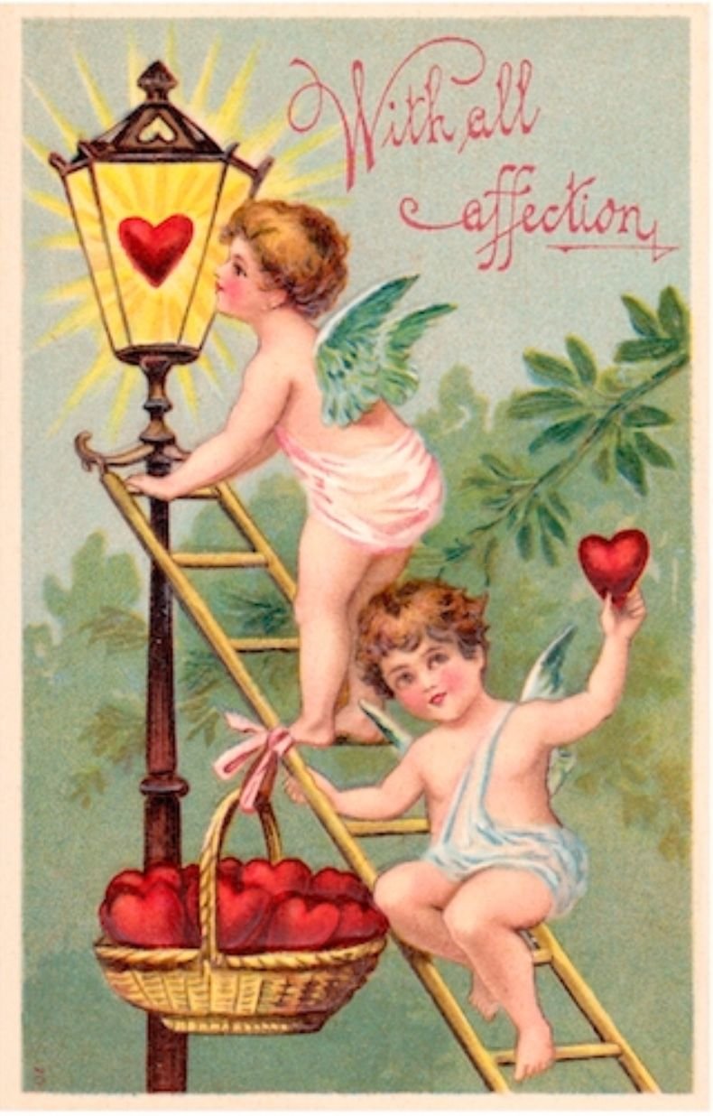 С днем Святого Валентина старинные открытки