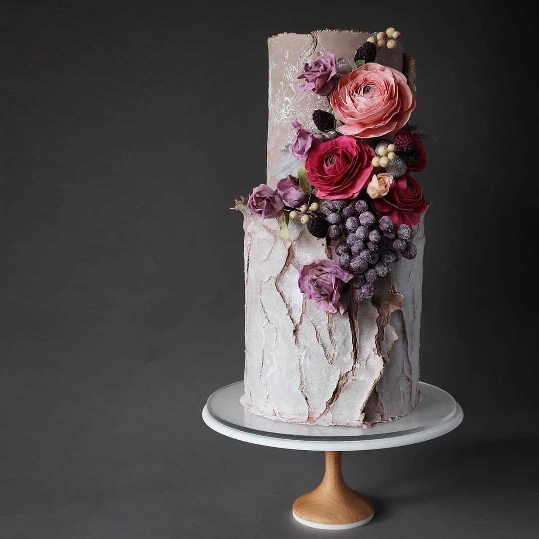 Декор из вафельной бумаги для свадебного торта