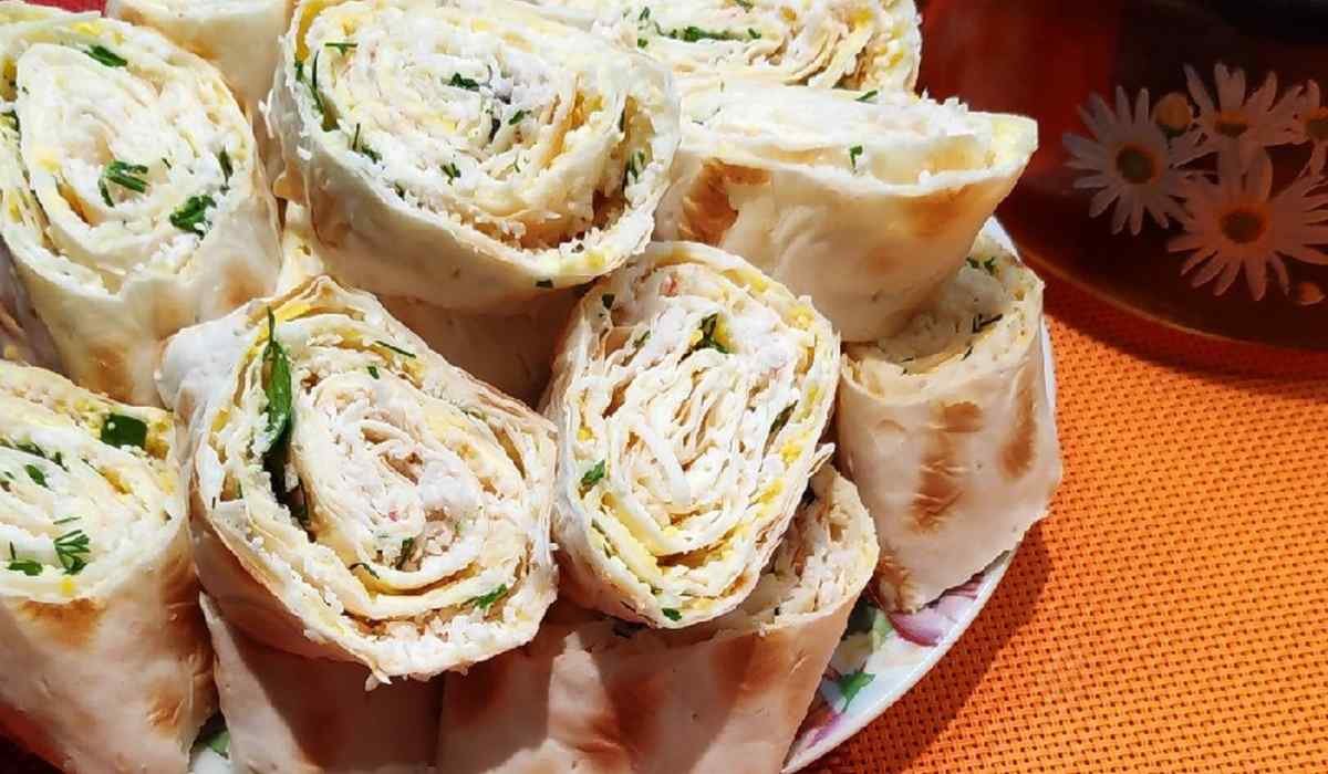 Рулетики из семги со сливочным сыром