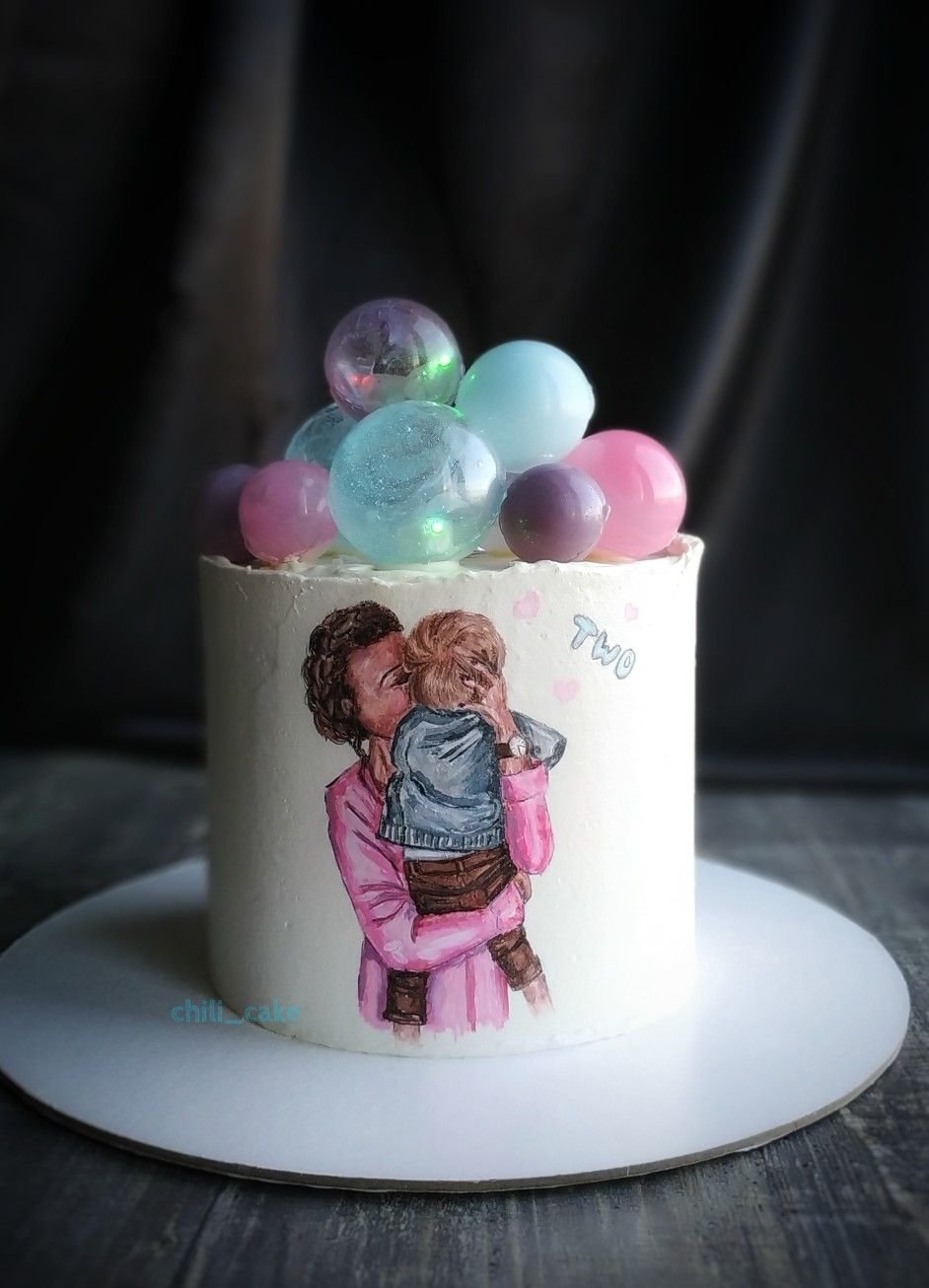 Тортик с шариками для девочки