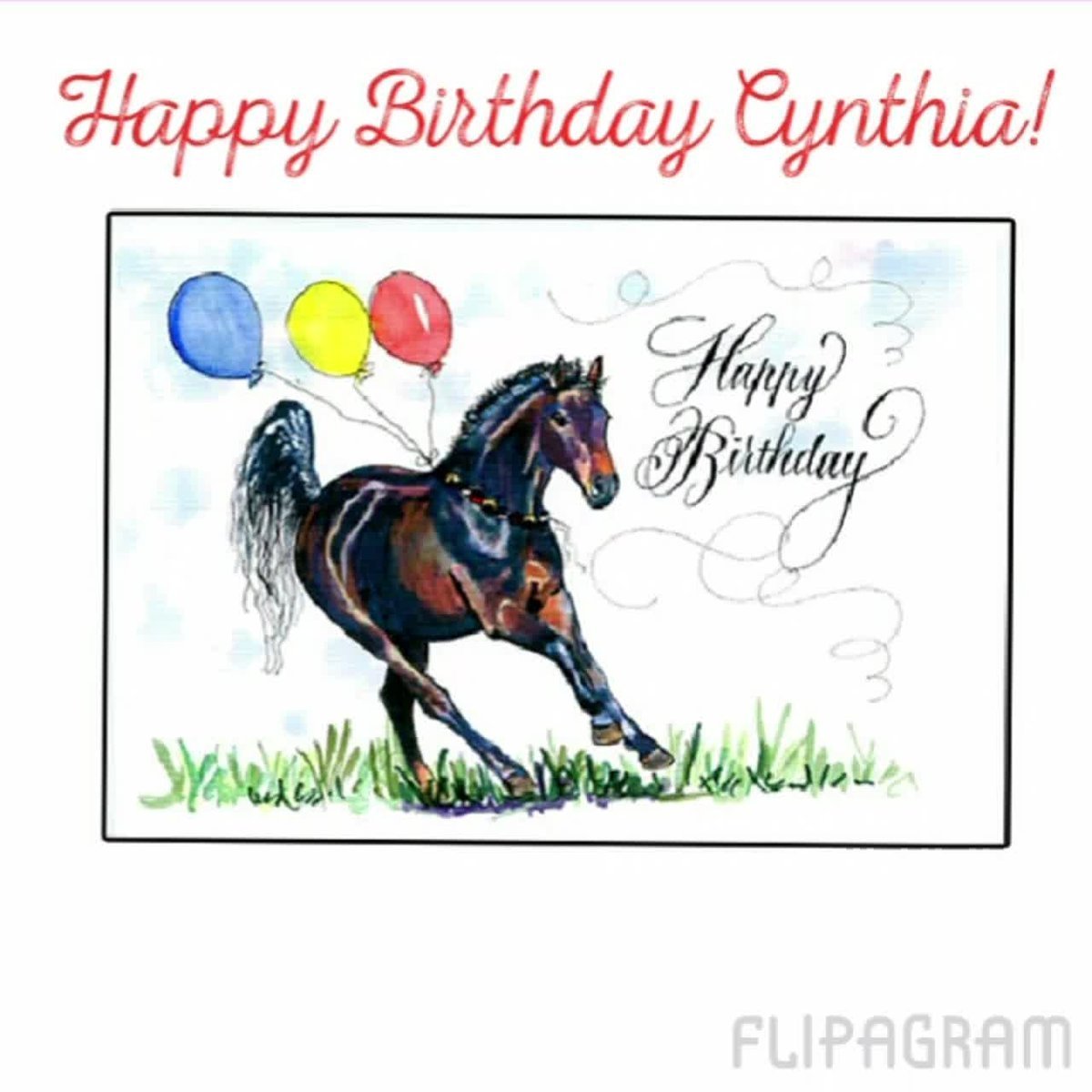 С днём рождения с лошадью