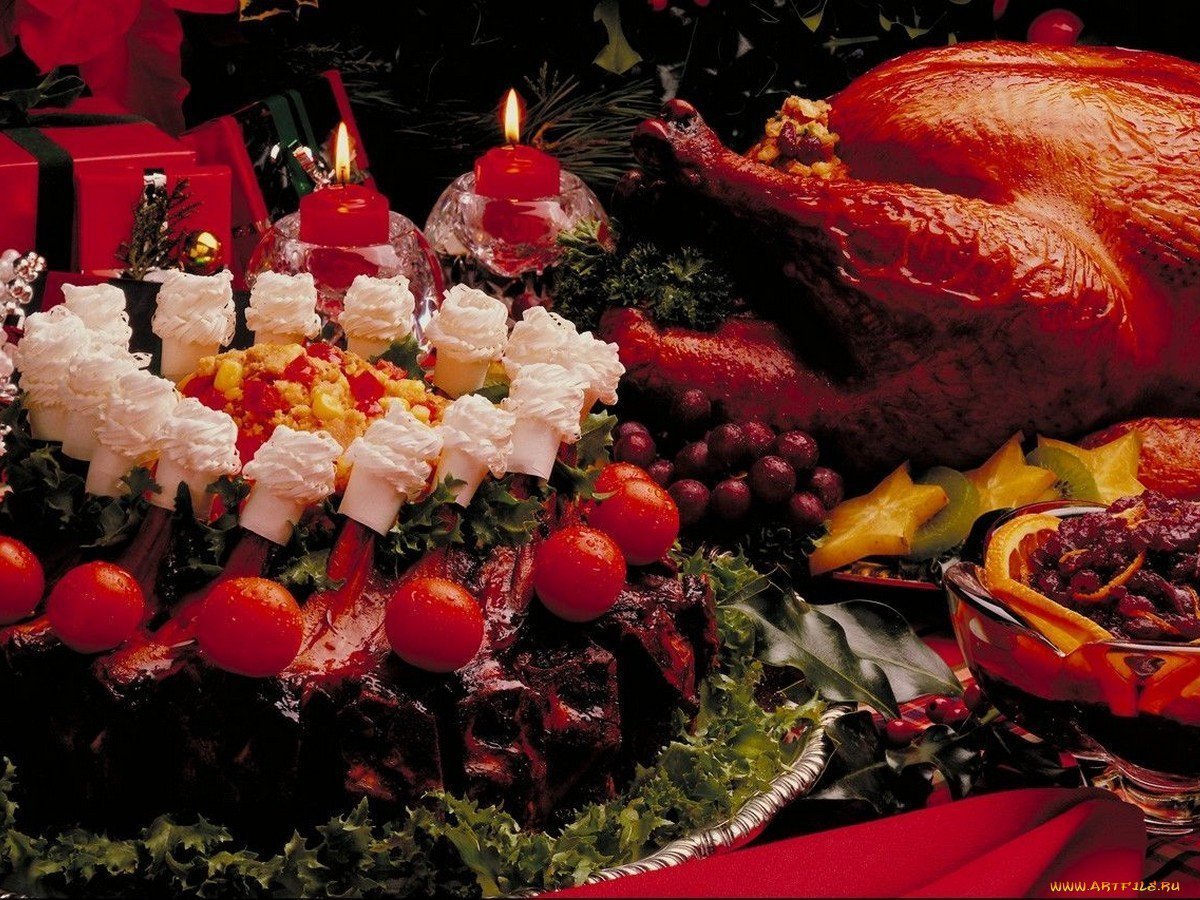 Сервировка блюд праздничного стола
