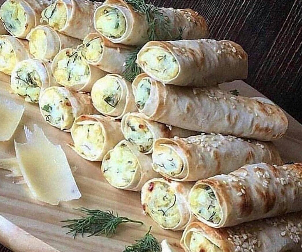 Рулеты из лаваша с разными начинками