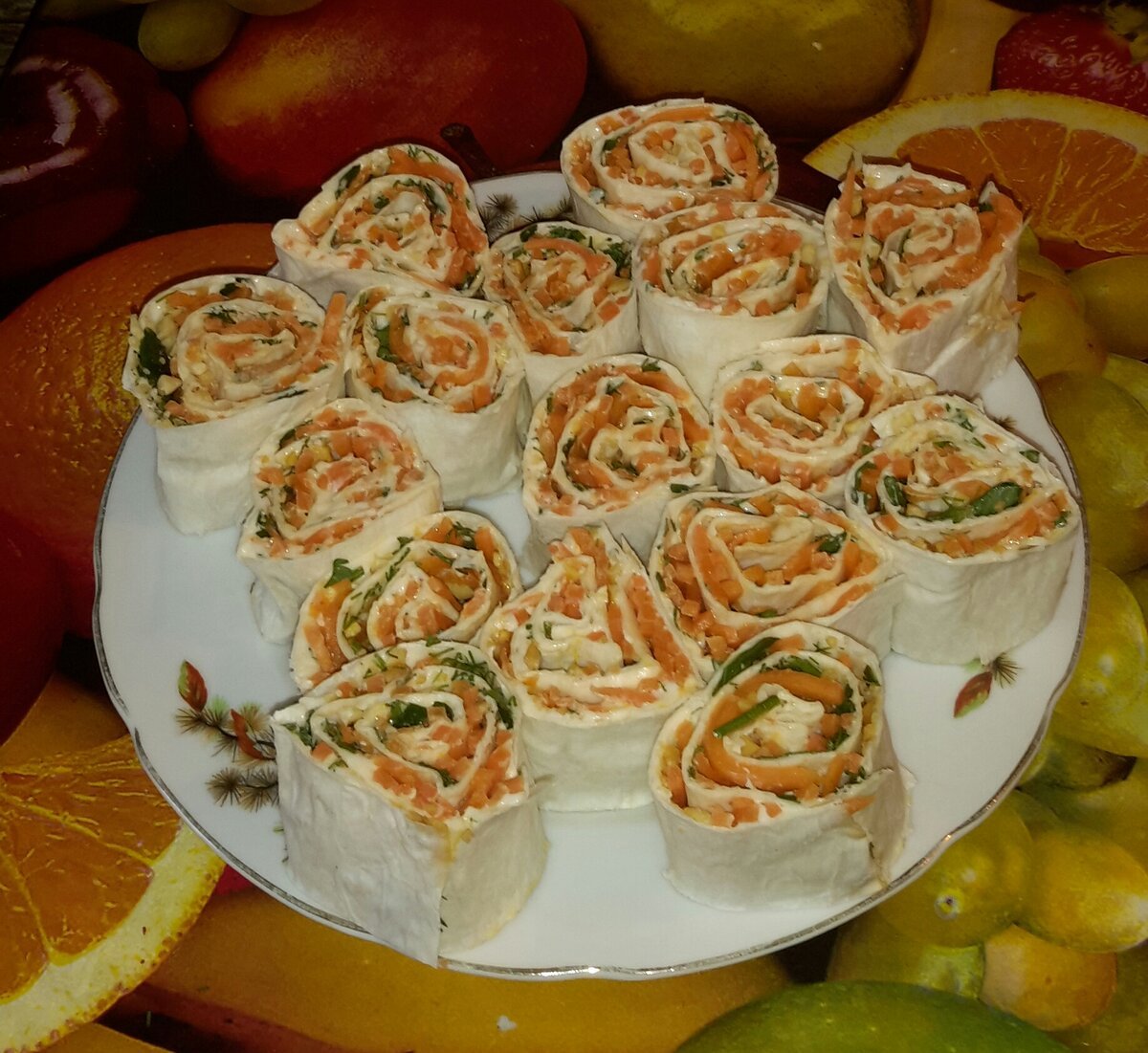 Рулетики из лаваша с сыром