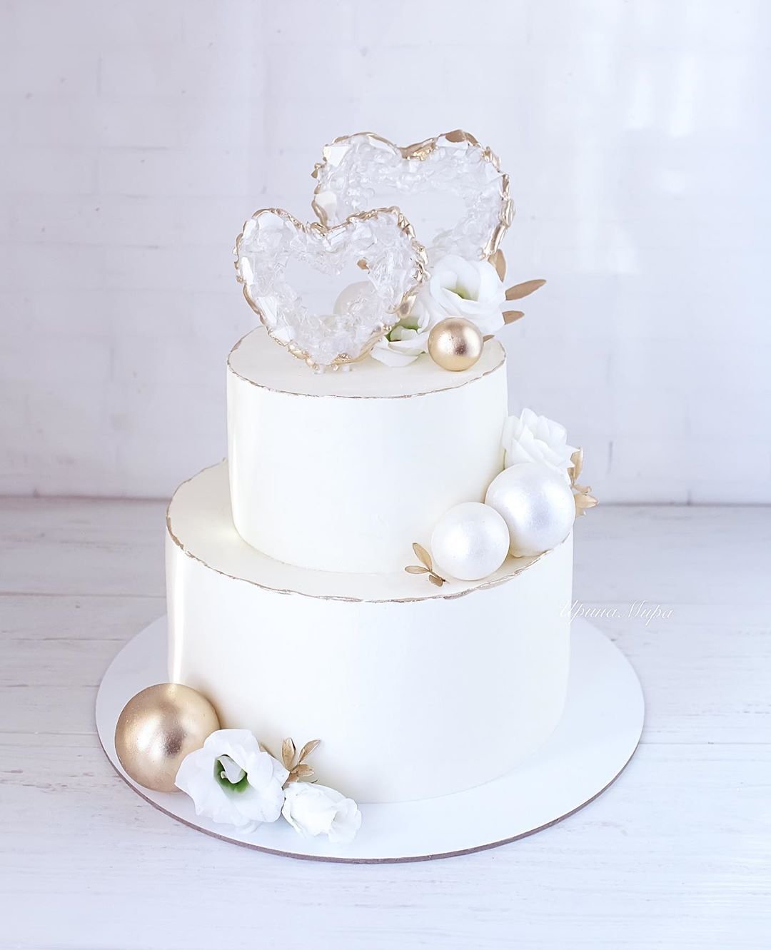 Свадебный торт один ярус