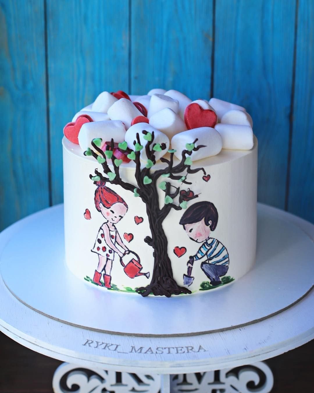 Торт на деревянную свадьбу