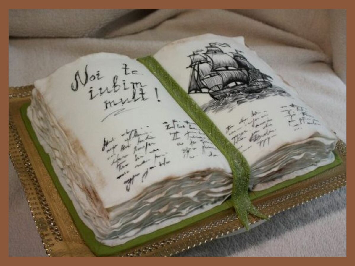 Торт книга для женщины на юбилей