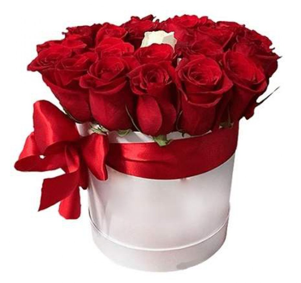 Коробка с розами