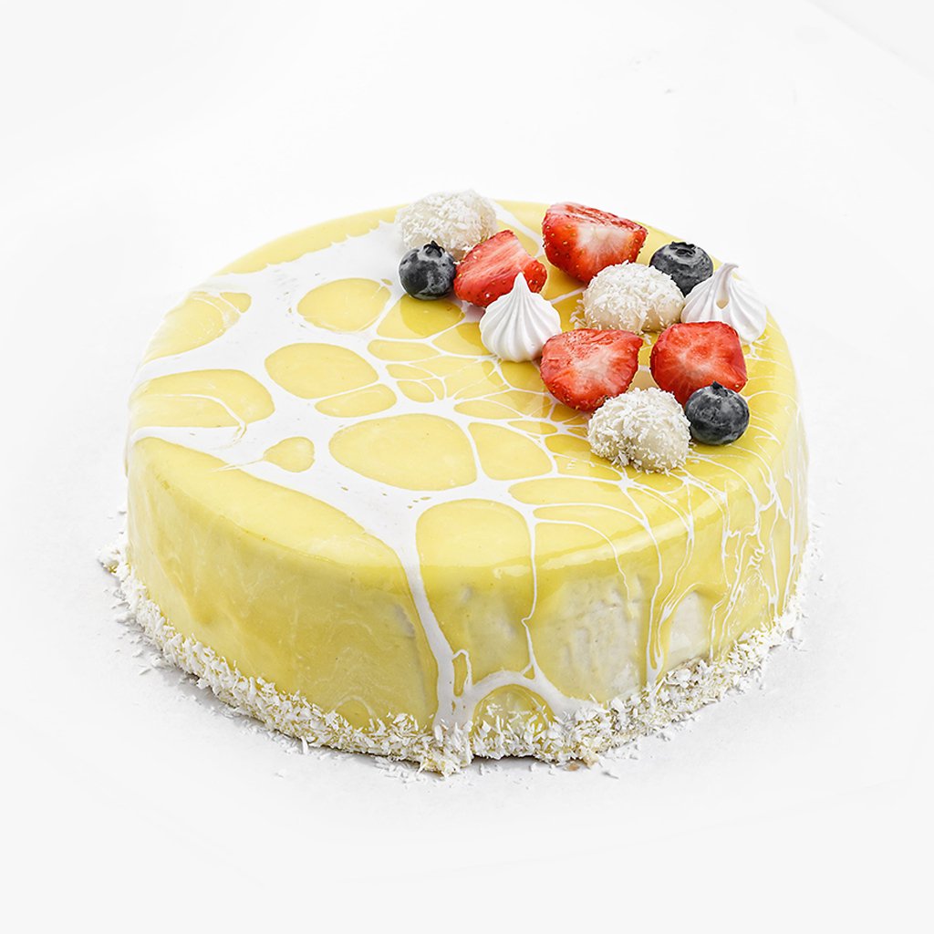 Торт ванильный: ванильный бисквит, крем-чиз,