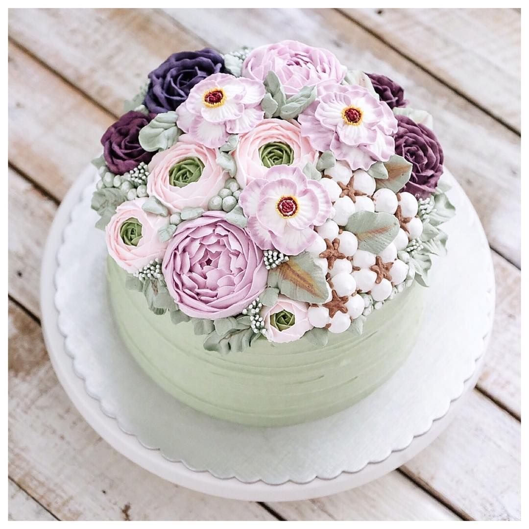 Торт с цветами