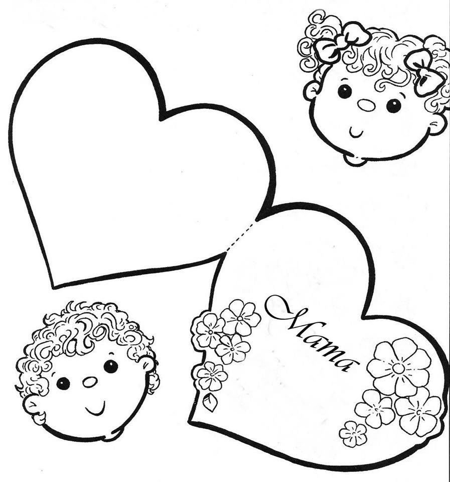 Поделка раскраска на день матери