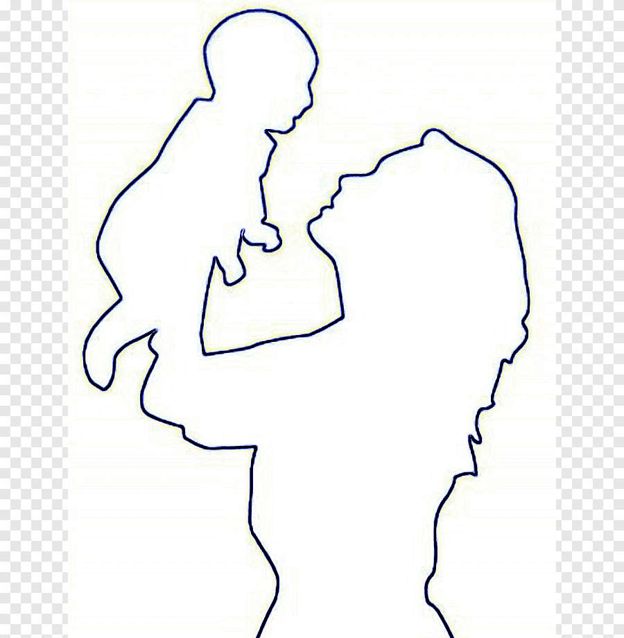 Очертания матери и ребенка