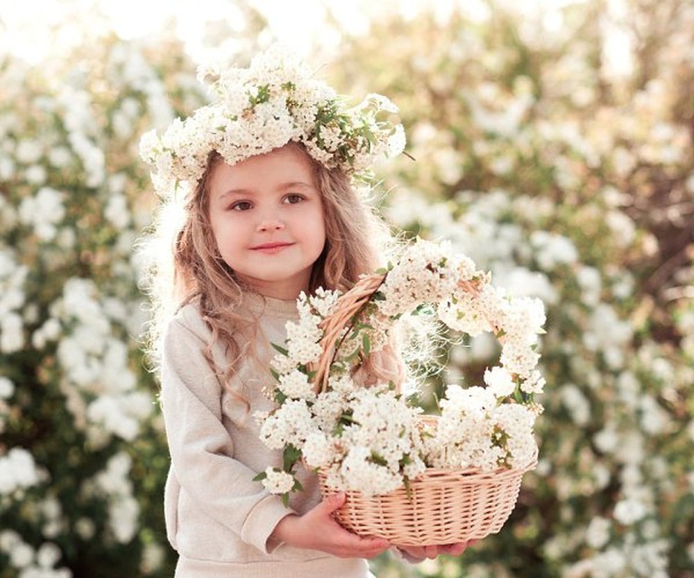 Девочка с цветами