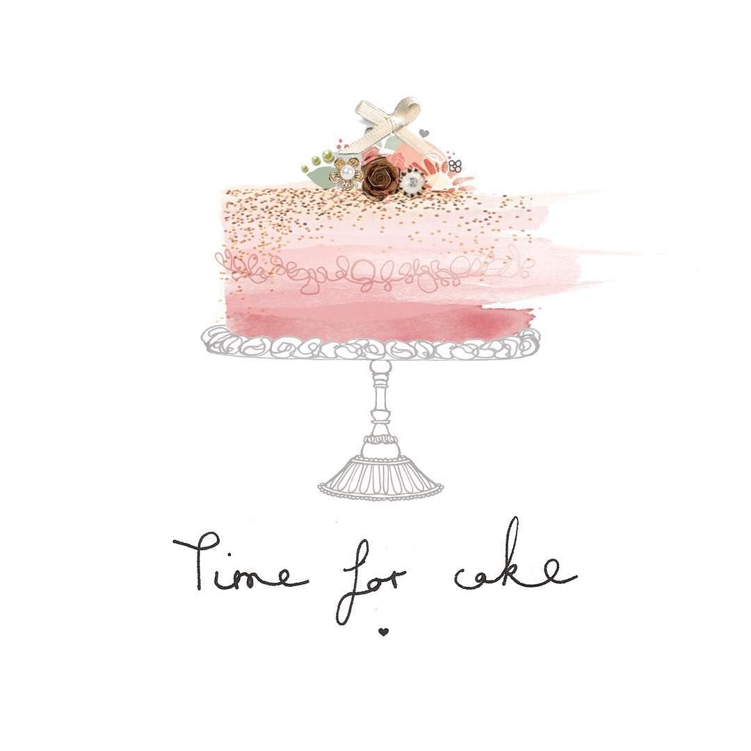 Торт Happy Birthday акварель