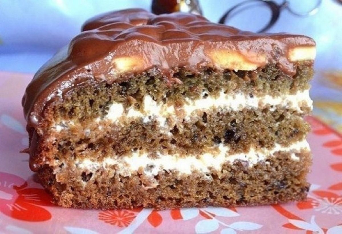 Торт чёрный принц на кефире