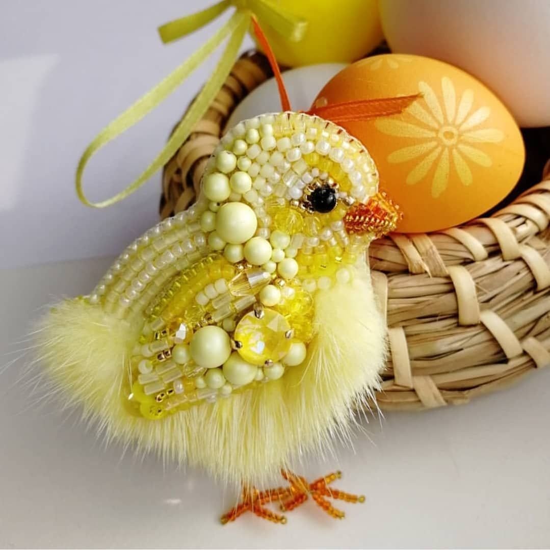 Цыпленок из бисера