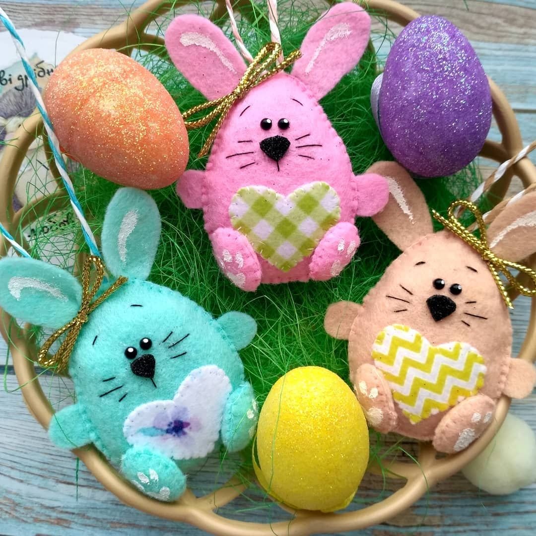 Курица с цыплятами из фетра