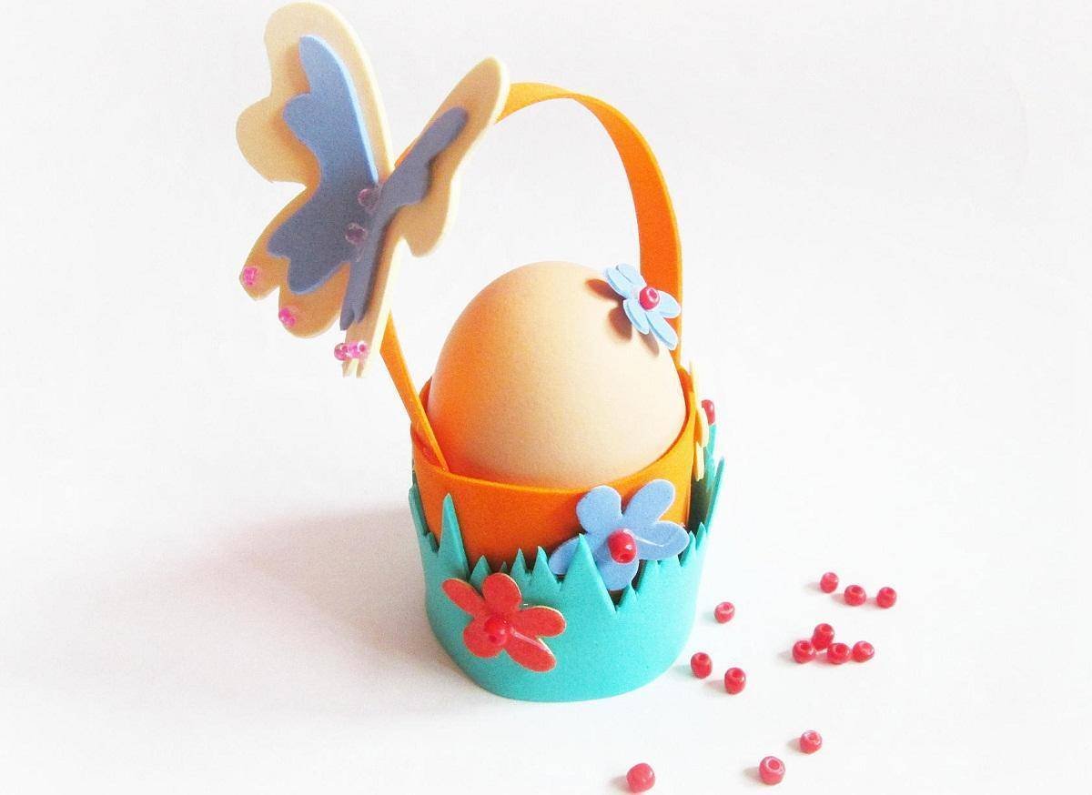 Корзинка для яиц из фетра