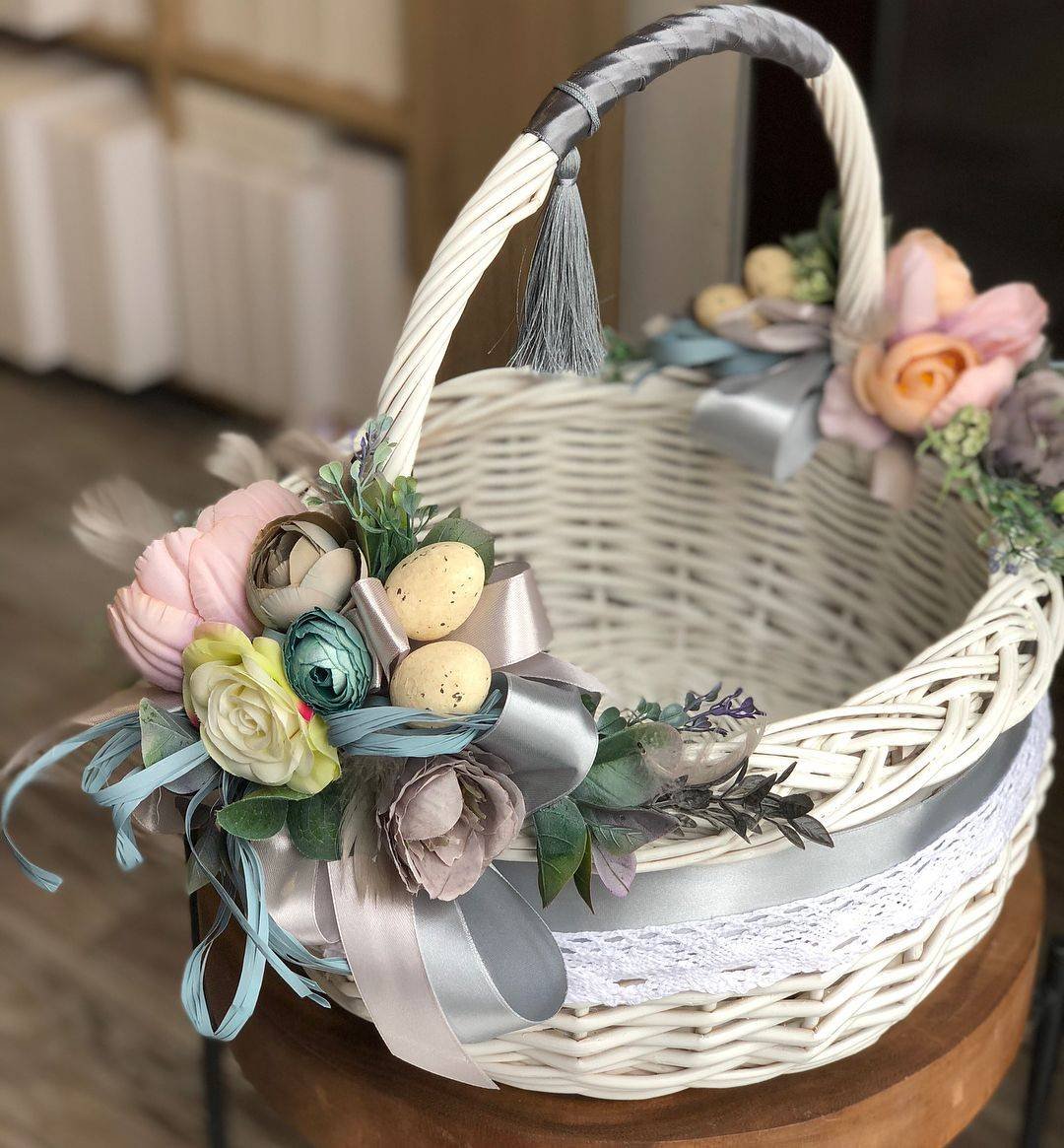 Украшение пасхальной корзины