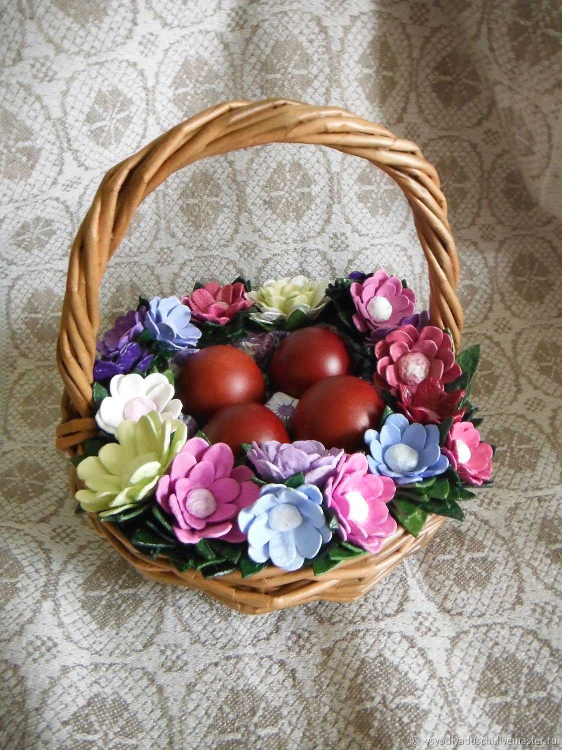 Корзинки украшенные цветами