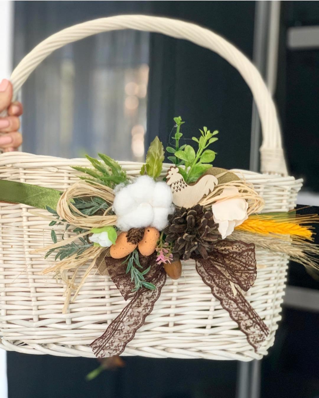 Корзинка из фоамирана на пасху