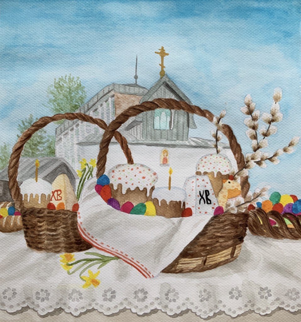 Пасхальные яйца с храмом