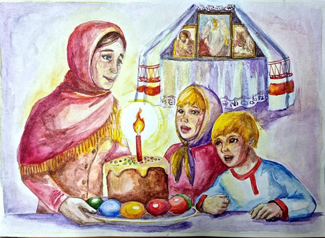 Пасхальная раскраска