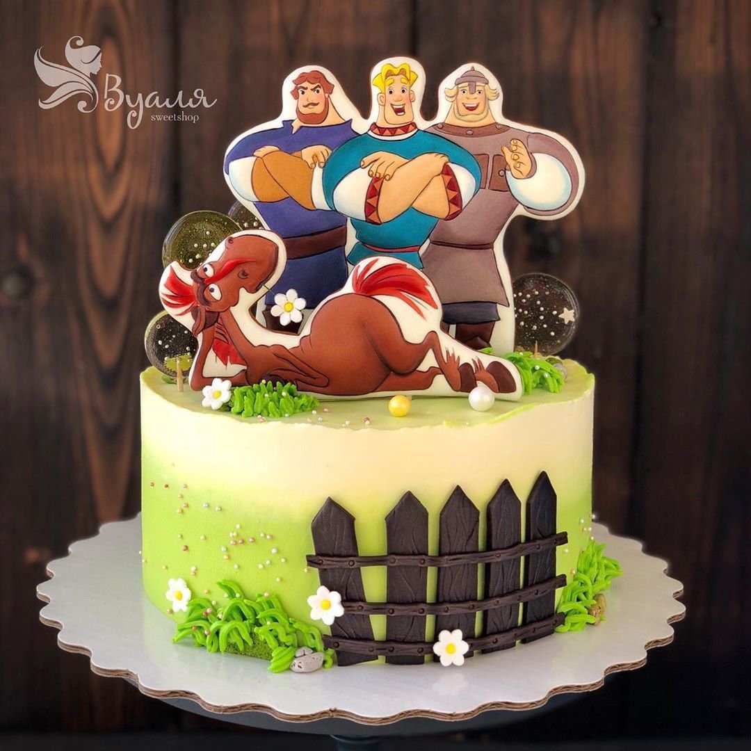 Торт три богатыря