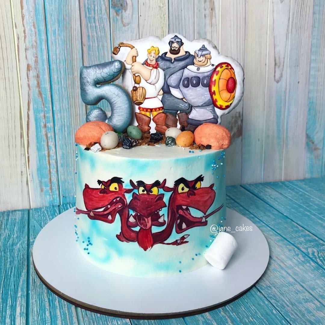 Три богатыря печать на торт