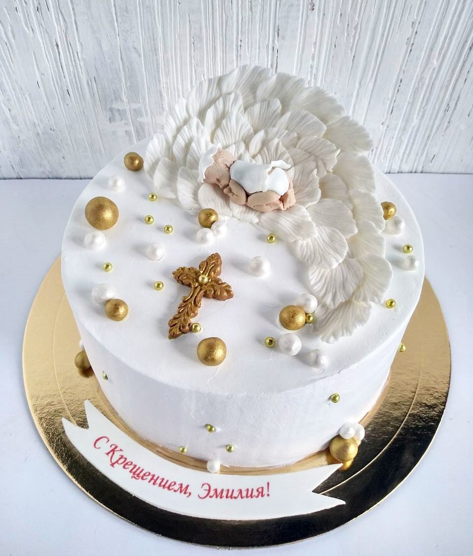 Торт на крестины