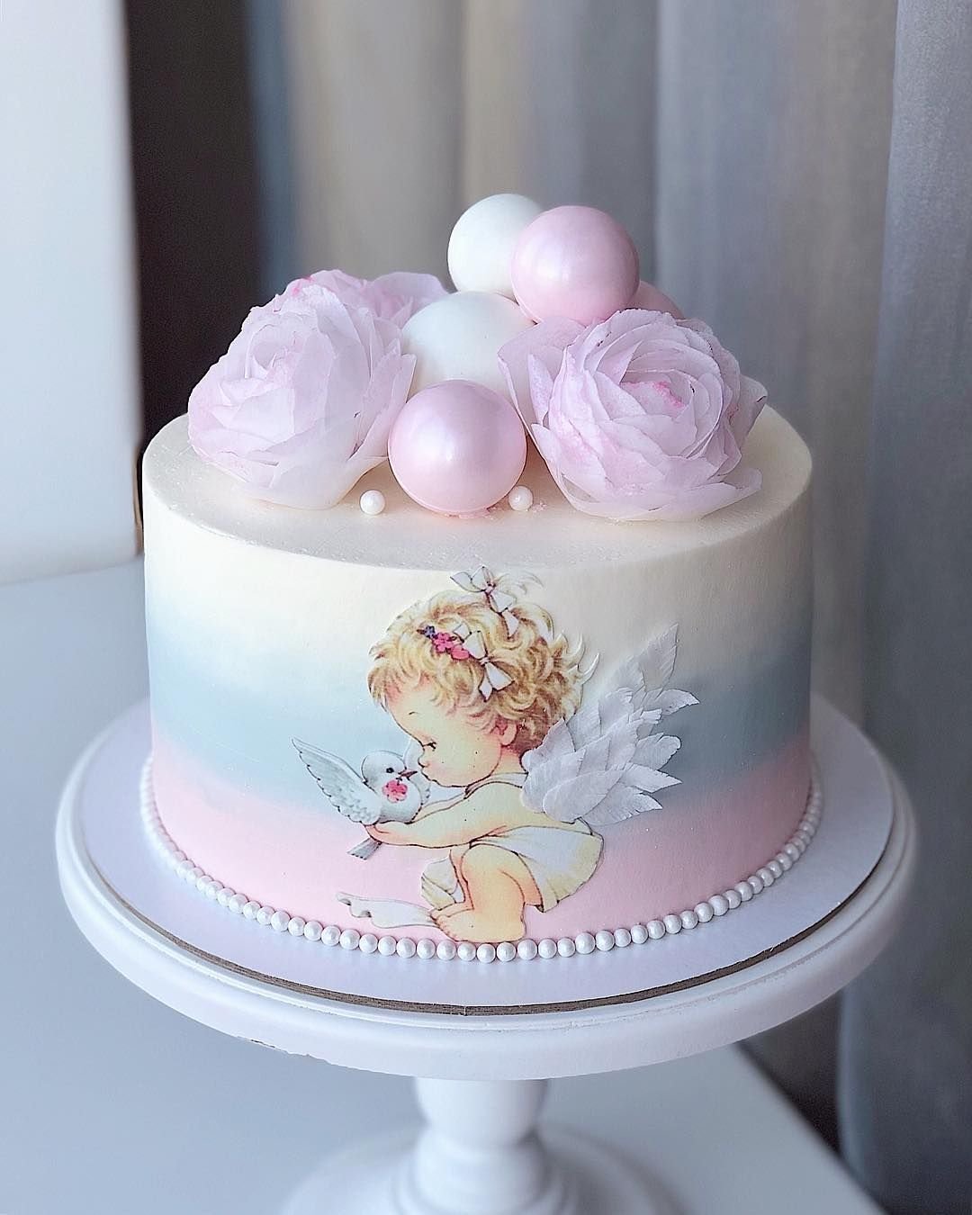 Торт на крестины для девочки